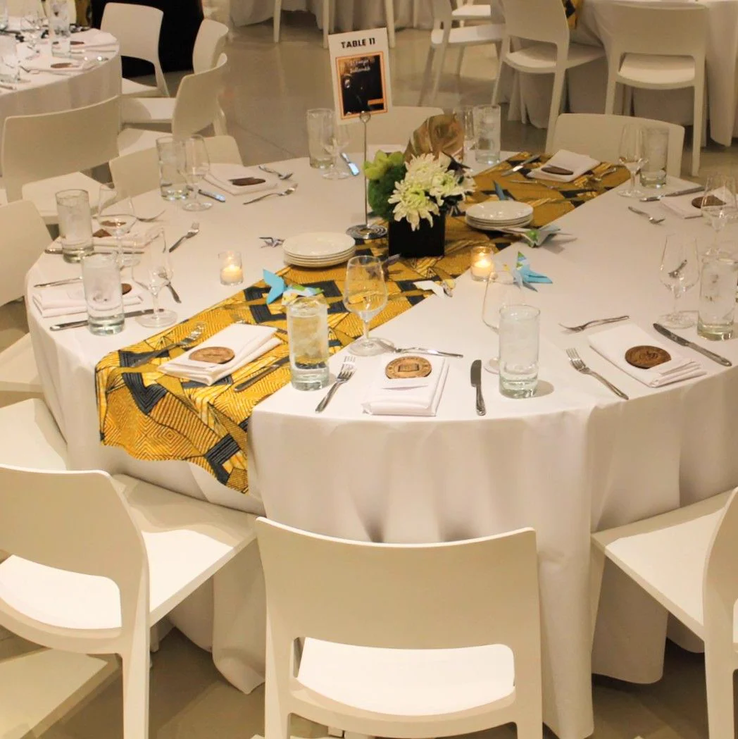 Event venue floral arrangement